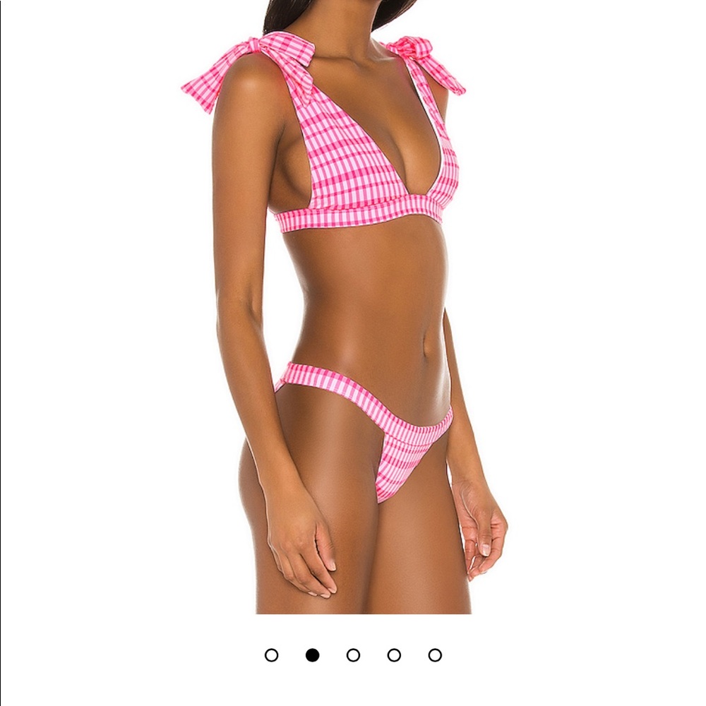 Lovers + Friends Pink Gingham Bikini